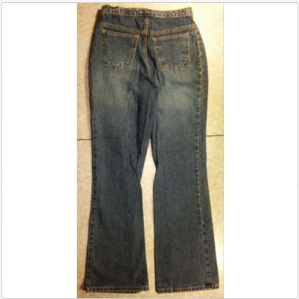 Duo Maternity Boot Cut Jeans Women’s Size 4P 4 Petite Stretch Spandex Dark Wash